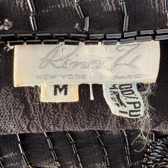 Incredible Vintage 80s Black hand-beaded sequin top - Picture 10 of 11